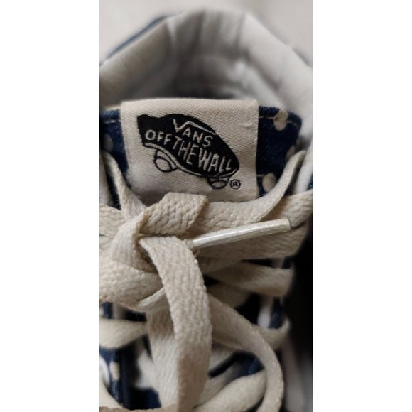 Vans SK8 Hi Top Blue & White Polka Dots Men 6.5 Women 8 Skate Shoes Sneakers - Picture 4 of 12